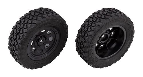 Team Associated Pro2 LT10SW Front Wheels and Tires, Mounted