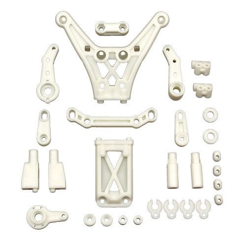 Team Associated DC10 Steering Bellcrank And Top Plate - Natural