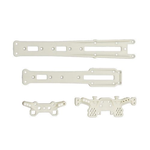 Team Associated DC10 Plastic Shock Towers / Top Deck - Natural