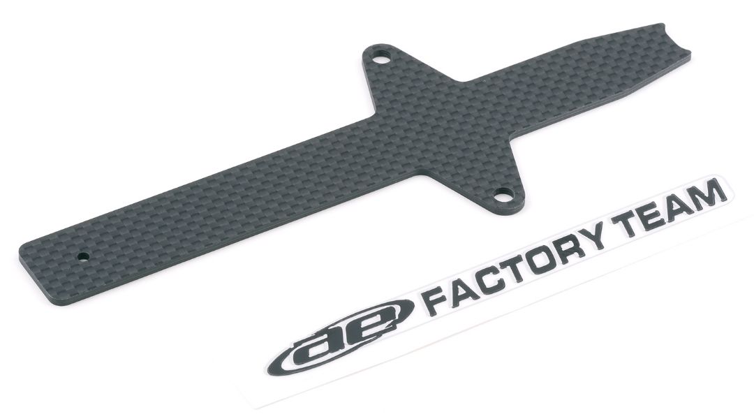 Team Associated Factory Team Woven Carbon Fiber Battery Strap, with sticker