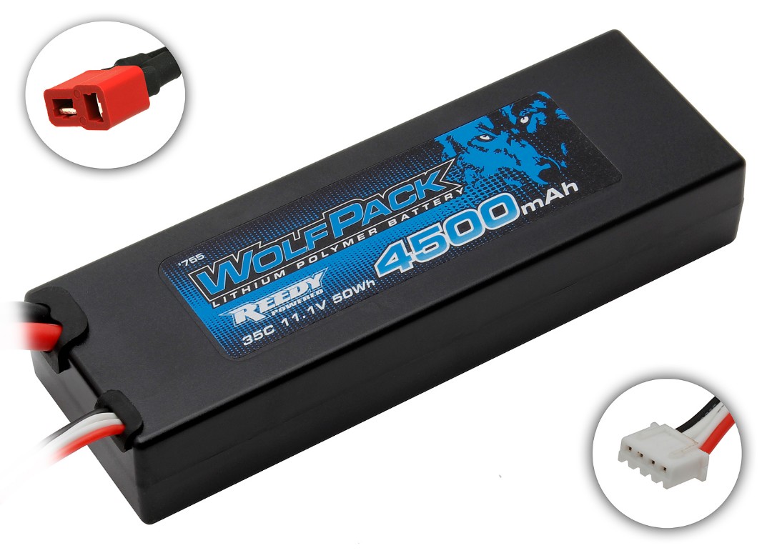 Reedy WolfPack Gen2 4500mAh 3S 11.1V 35C LiPo Deans Plug Hard Case 24.5x47x139mm