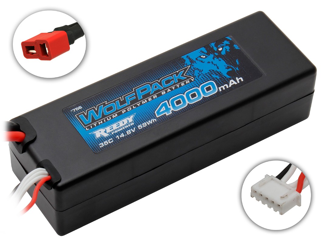 Reedy WolfPack Gen2 4000mAh 4S 14.8V 35C LiPo Deans Hard Case - Click Image to Close