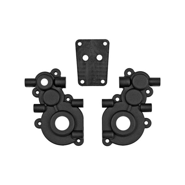 Team Associated RC10GT Transmission Case And Brace, Black