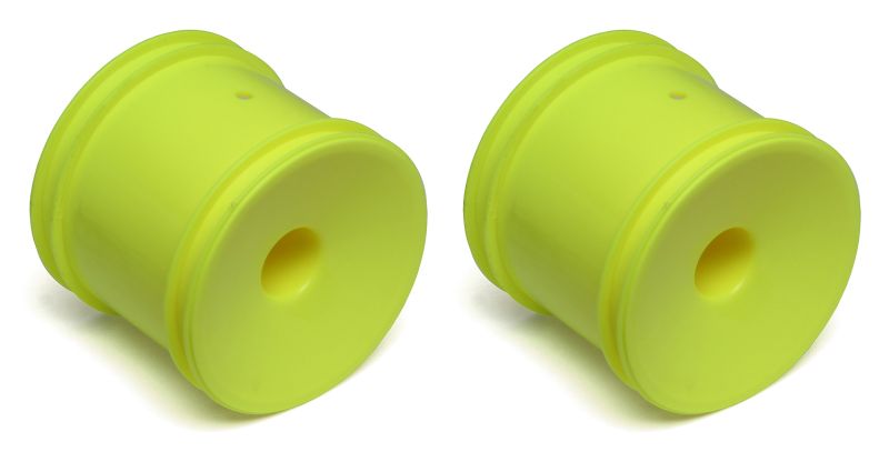 Team Associated 12mm Hex Stadium Truck Dish Wheel (2) (Yellow) - Click Image to Close