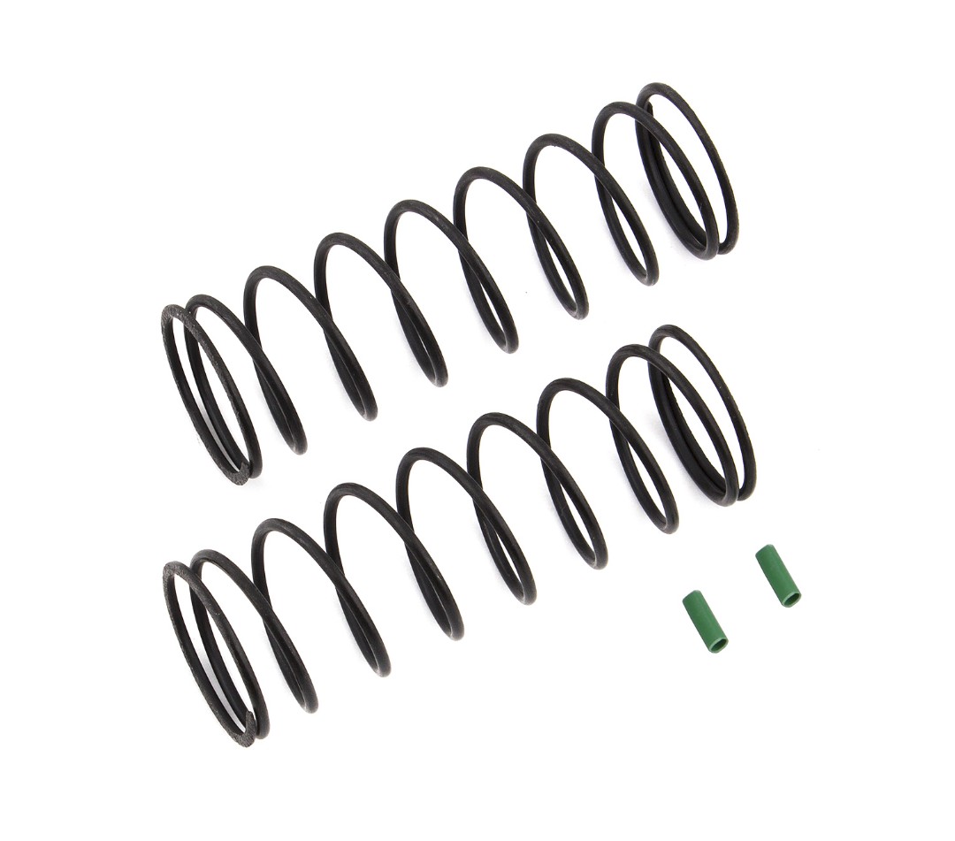 Team Associated Front Springs V2, gre 4.9 lb/in, L70, 9.5T, 1.6D