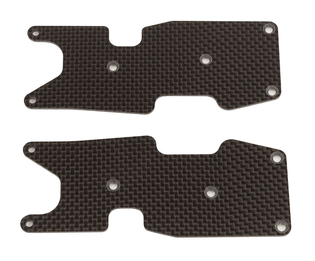 Team Associated RC8T3.2 FT Rear Suspension Arm Inserts, 1.2mm, carbon fiber