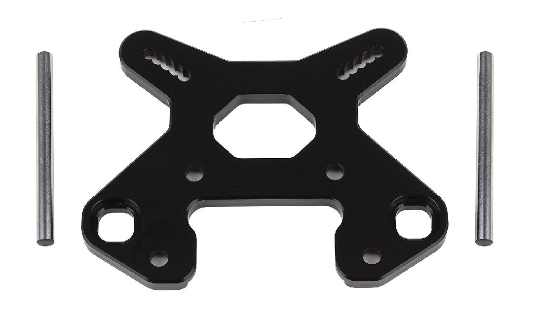 Team Associated RC8B4 Front Shock Tower V2, Black Aluminum