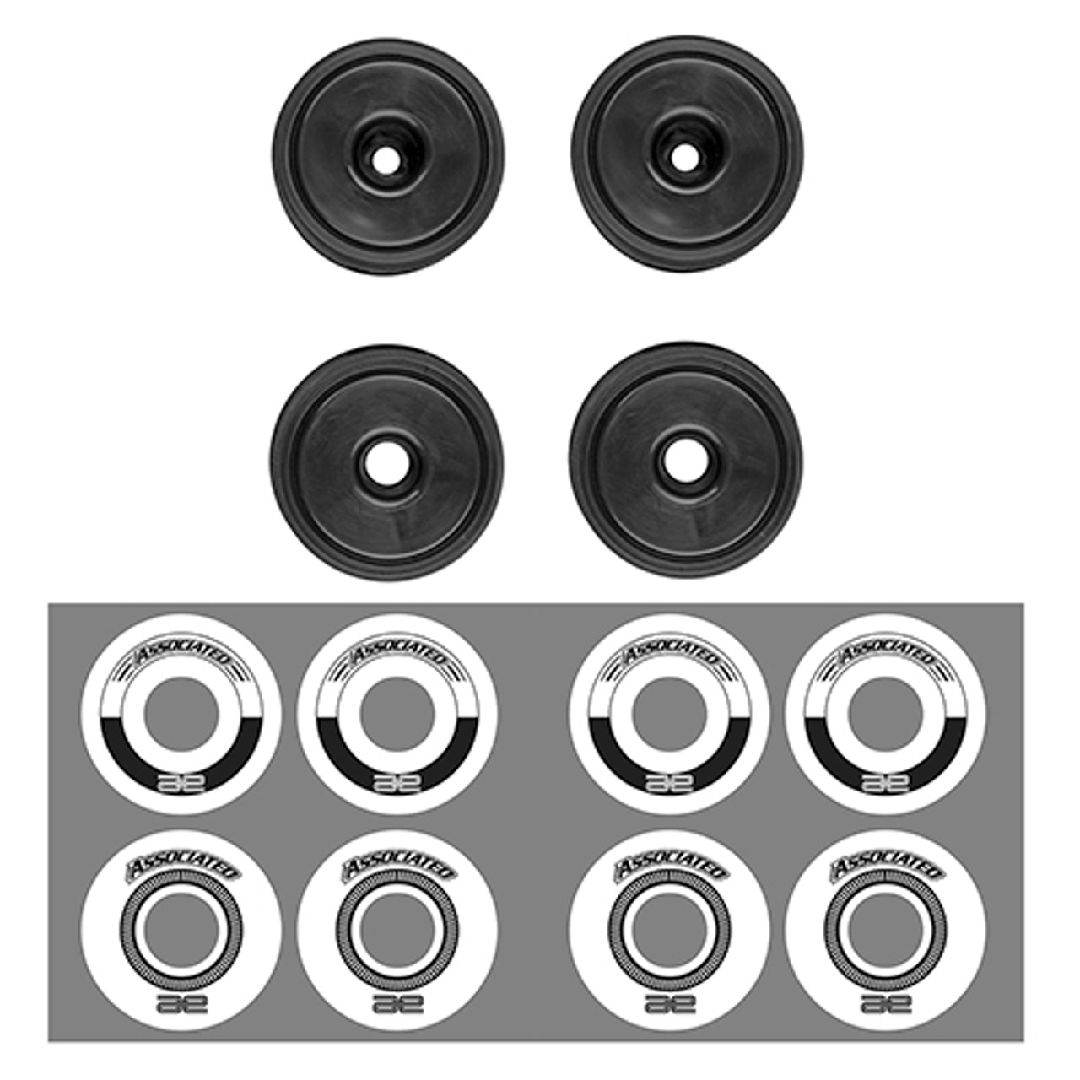 Team Associated RC10F6 Classic Wheel Set, Black