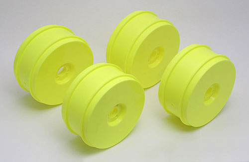 Team Associated 83mm 1/8 Buggy Wheels (4) (Yellow) - Click Image to Close