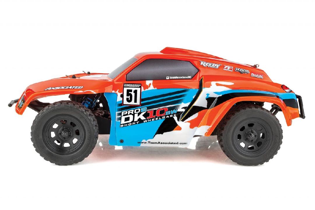 Team Associated Pro2 DK10SW Dakar Buggy RTR, Orange/Blue - Click Image to Close