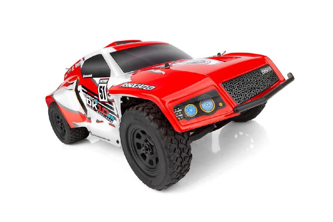 Team Associated Pro2 DK10SW Dakar Buggy RTR, LiPo Combo Red/Wht - Click Image to Close