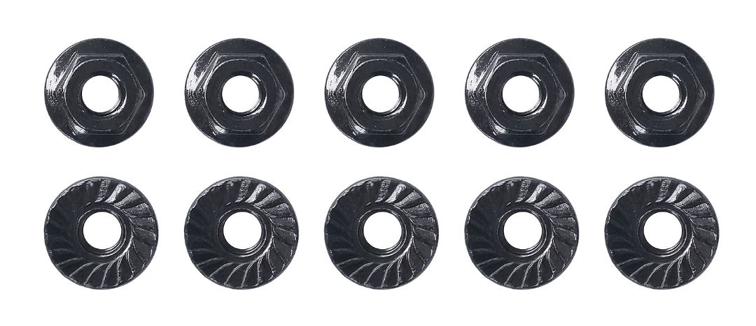 Team Associated M4 Low Profile Serrated Steel Wheel Nuts - Click Image to Close