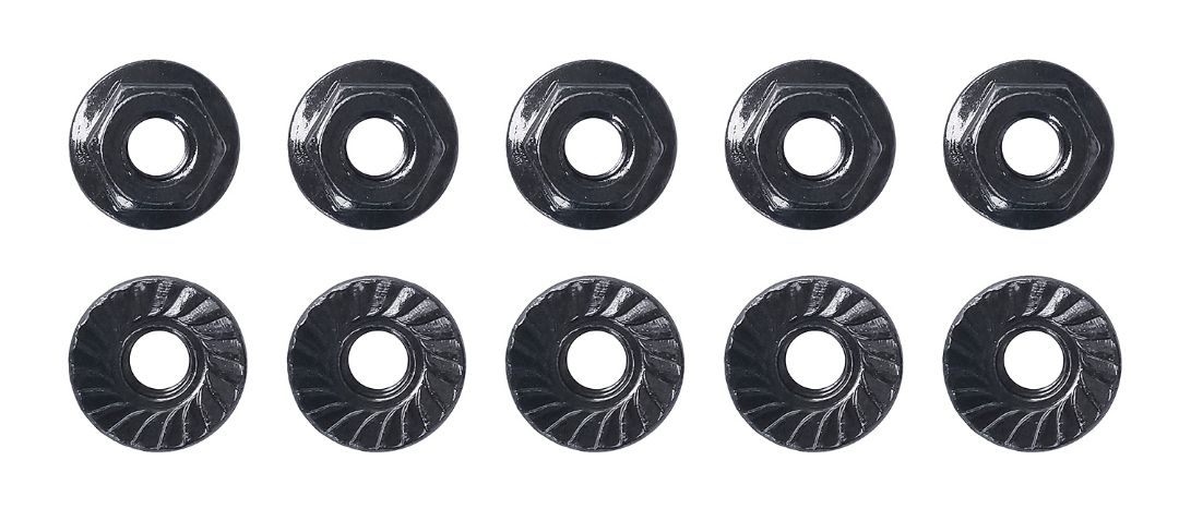 Team Associated M4 Low Profile Serrated Steel Wheel Nuts (10)