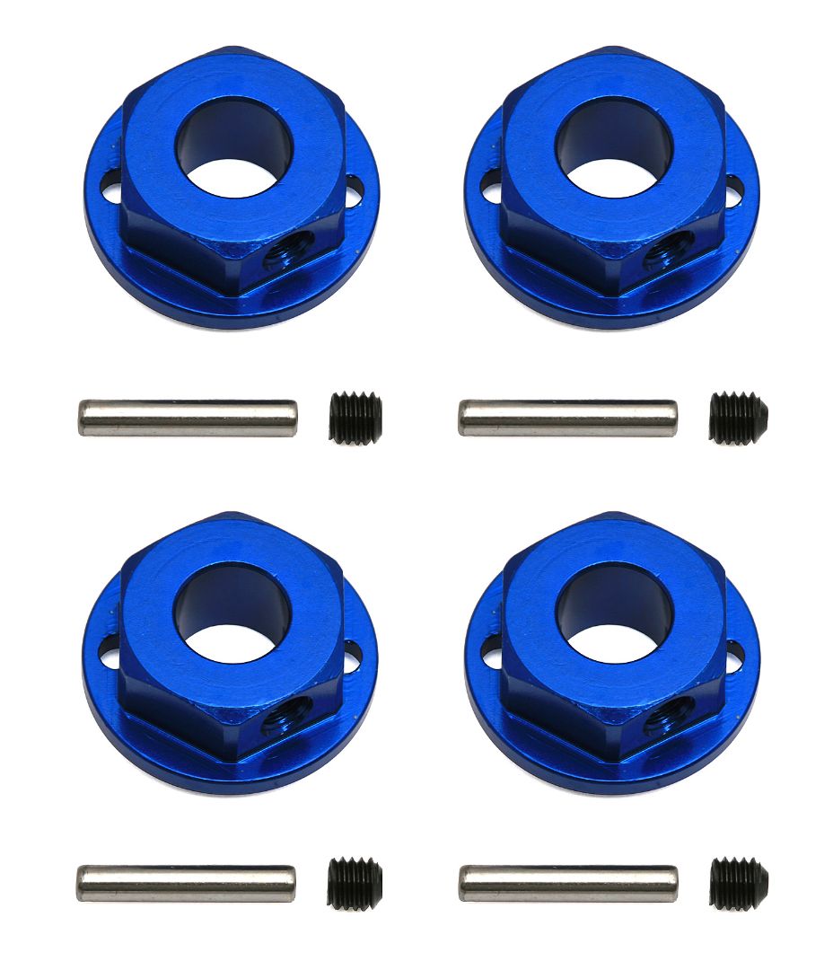 Team Associated 4x4 Aluminum Wheel Hexes - Click Image to Close