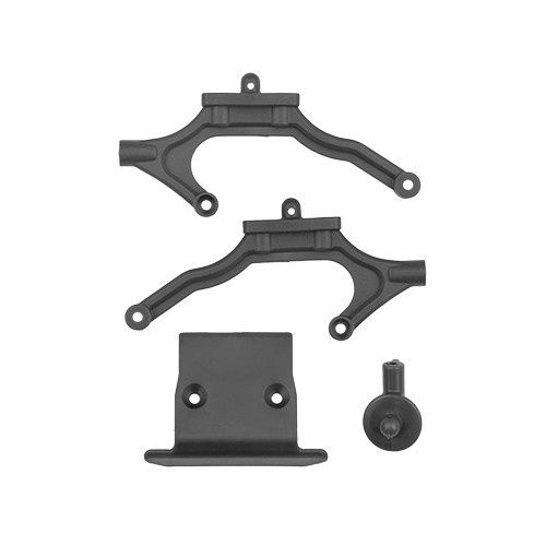 Team Associated RB10 Retro Body Mount Set - Gray