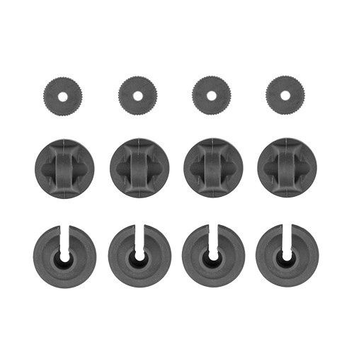 Team Associated RB10 Retro Shock Spring Cups and Caps - Gray