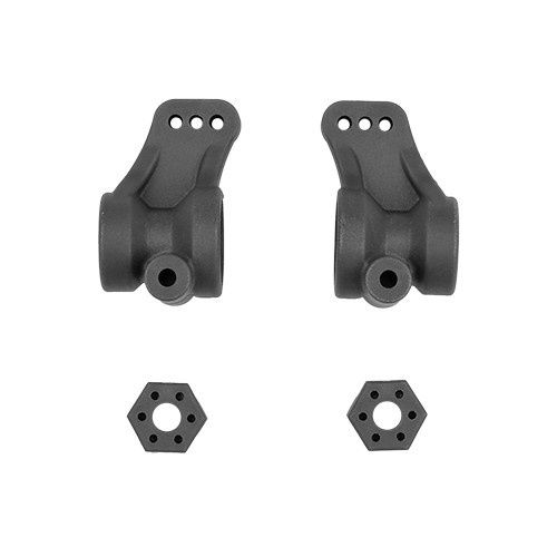 Team Associated RB10 Retro Rear Hubs and Wheel Hexes - Gray