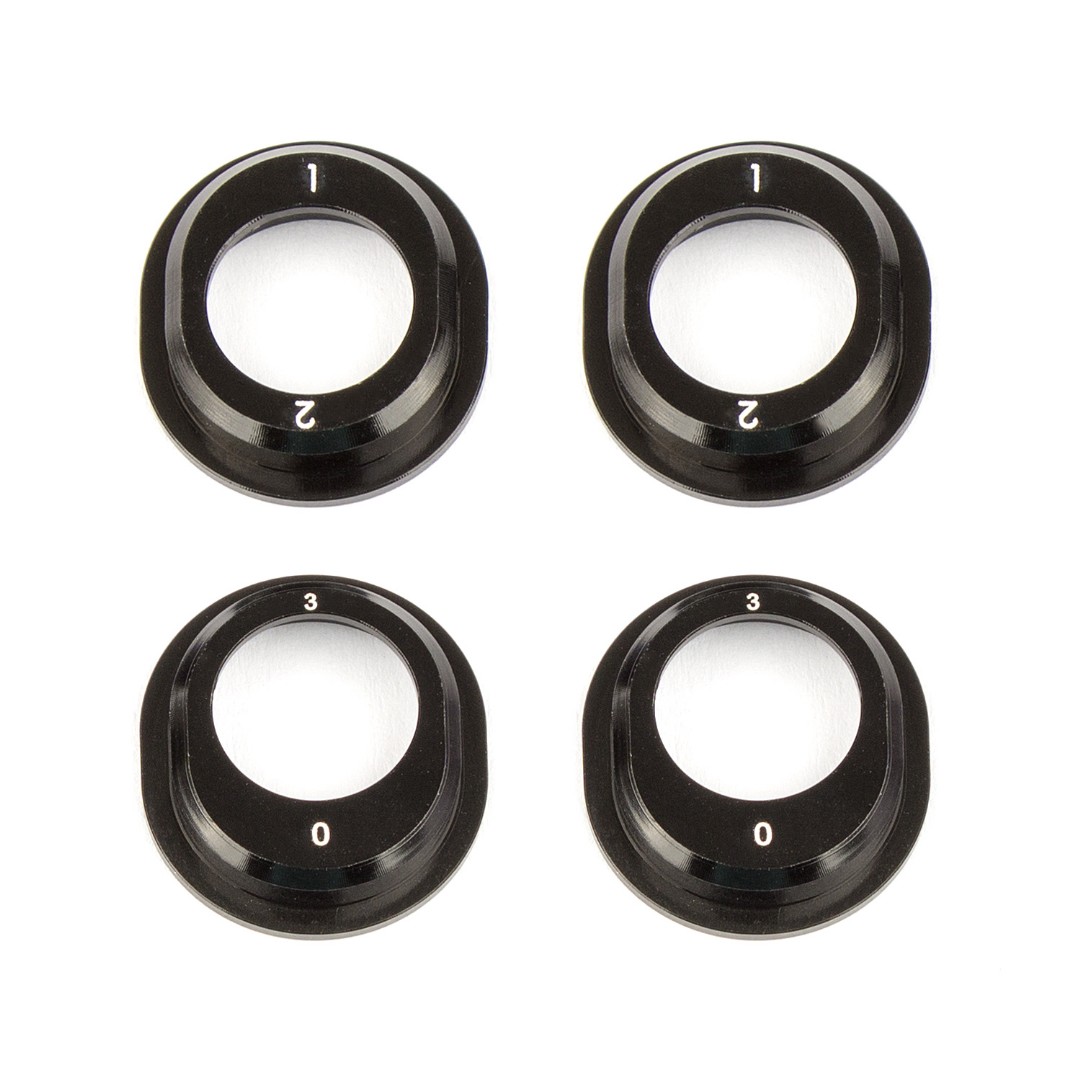 Team Associated B6.1 Aluminum Differential Height Inserts, blac - Click Image to Close