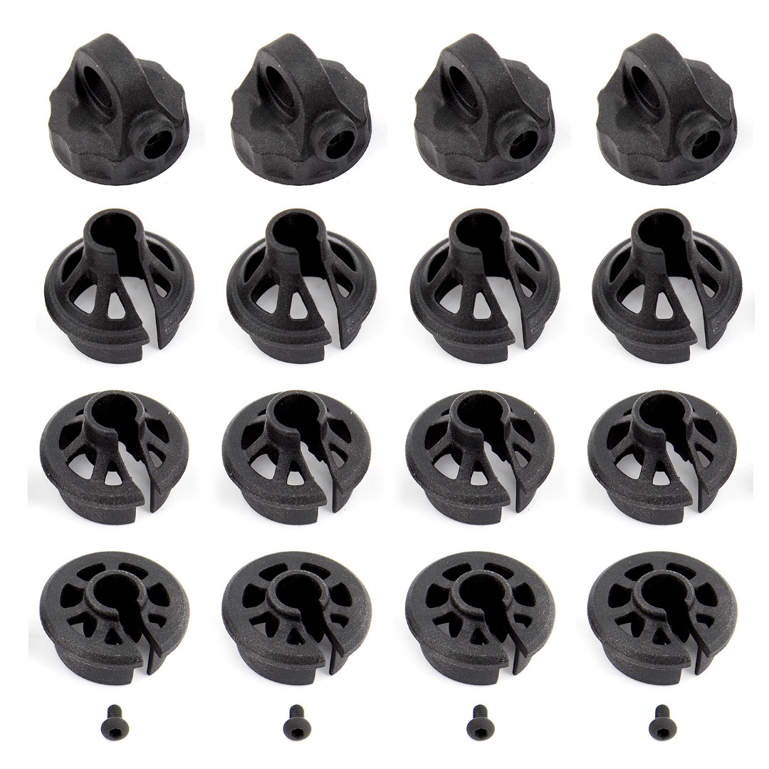 Team Associated B6.1 Shock Caps and Spring Cups - Click Image to Close