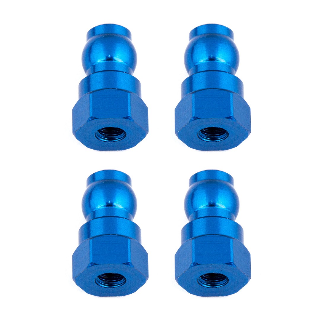 Team Associated Shock Bushings, 12 mm, blue aluminum - Click Image to Close