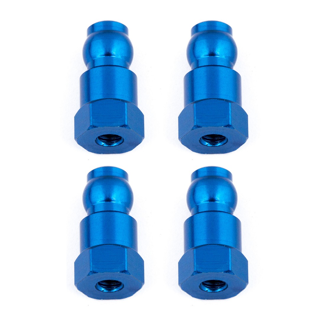 Team Associated Shock Bushings, 14 mm, blue aluminum - Click Image to Close