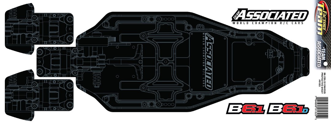 Team Associated RC10B6.2 & B6.1 FT Chassis Protective Sheet, printed