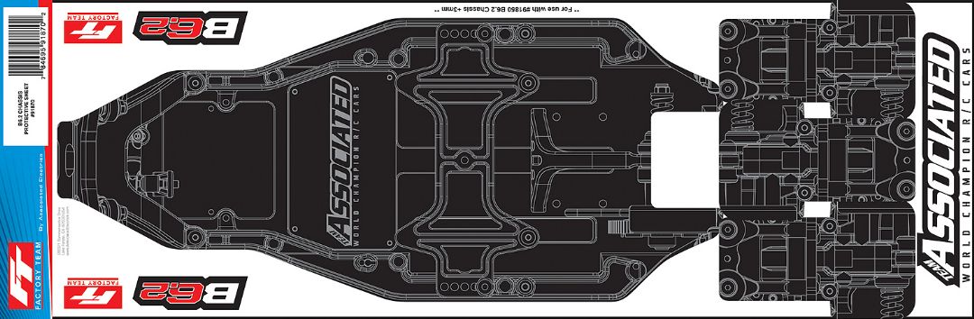 Team Associated RC10B6.2 FT Chassis Protective Sheet, printed