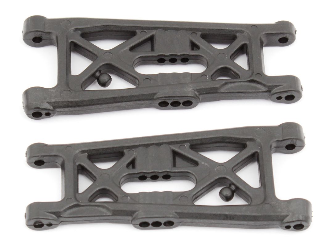 Team Associated RC10B6 FT Front Suspension Arms, flat, carbon fiber