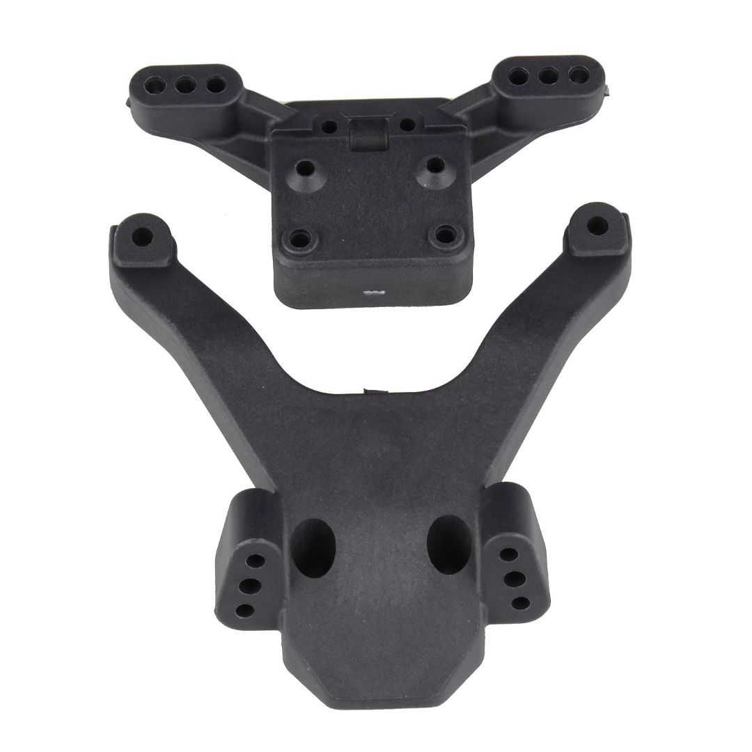 Team Associated RC10B6 FT Top Plate and Ballstud Mount, carbon