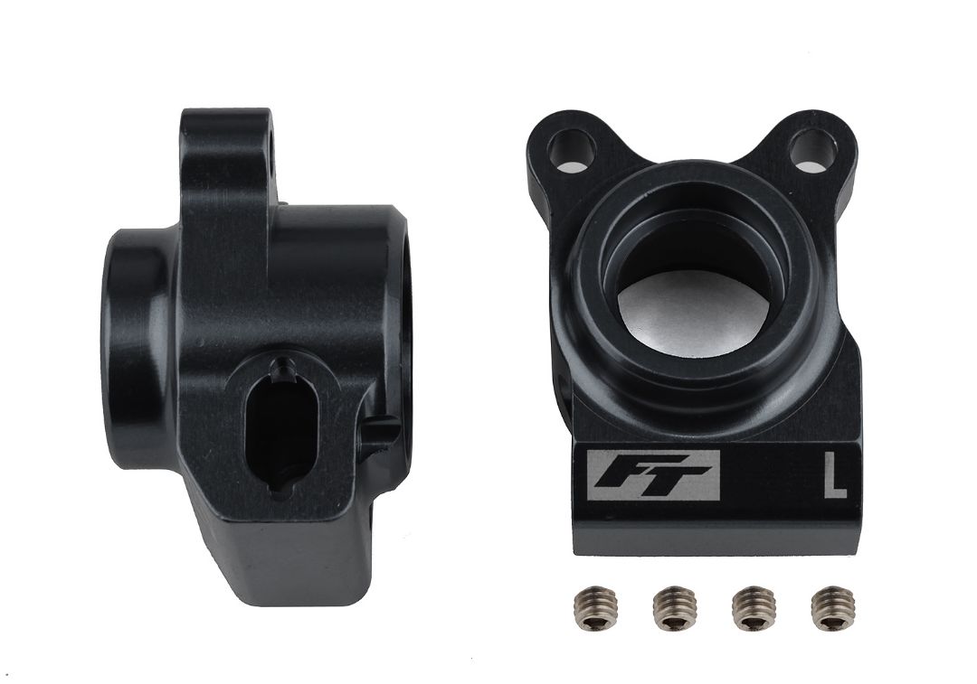 Team Associated RC10B6.2 FT Rear Hubs, black aluminum - Click Image to Close