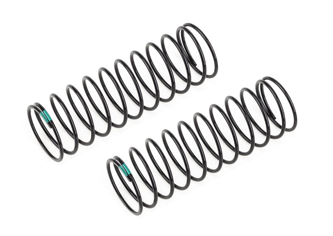 Team Associated 13mm Rear Shock Springs, green 1.8lb/in - Click Image to Close