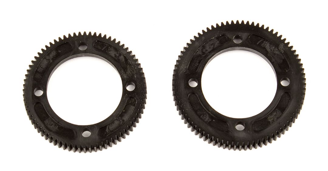 Team Associated RC10B74 Center Diff Spur Gears, 72T/48P, 78T/48