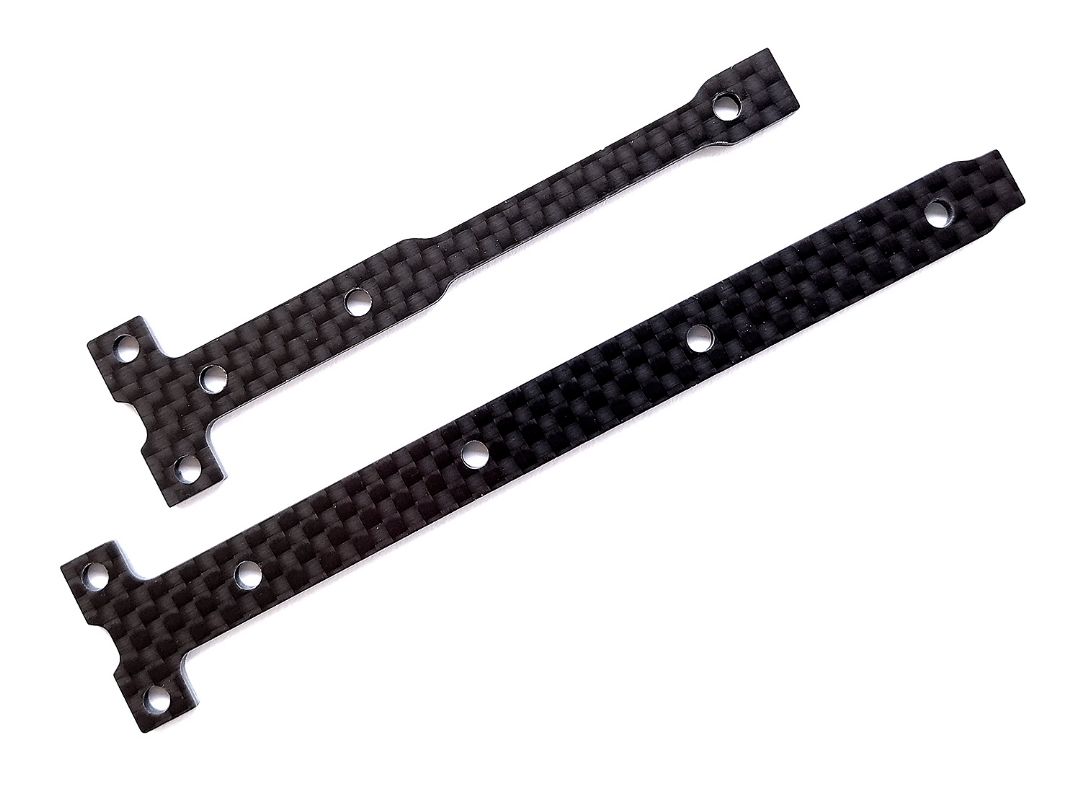 Team Associated RC10B74.1 Carbon Fiber Chassis Brace Support Set - Click Image to Close