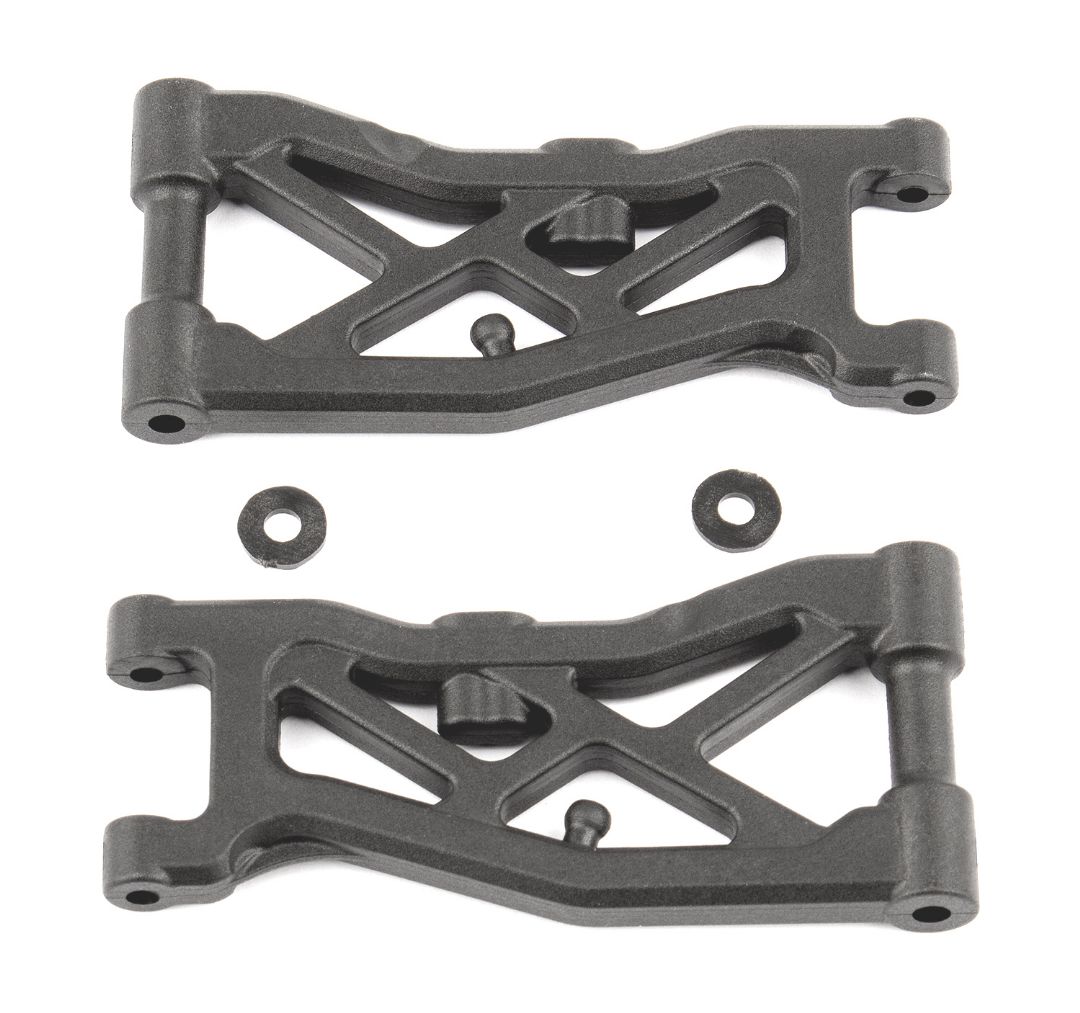 Team Associated RC10B74 FT Front Suspension Arms, carbon fiber - Click Image to Close