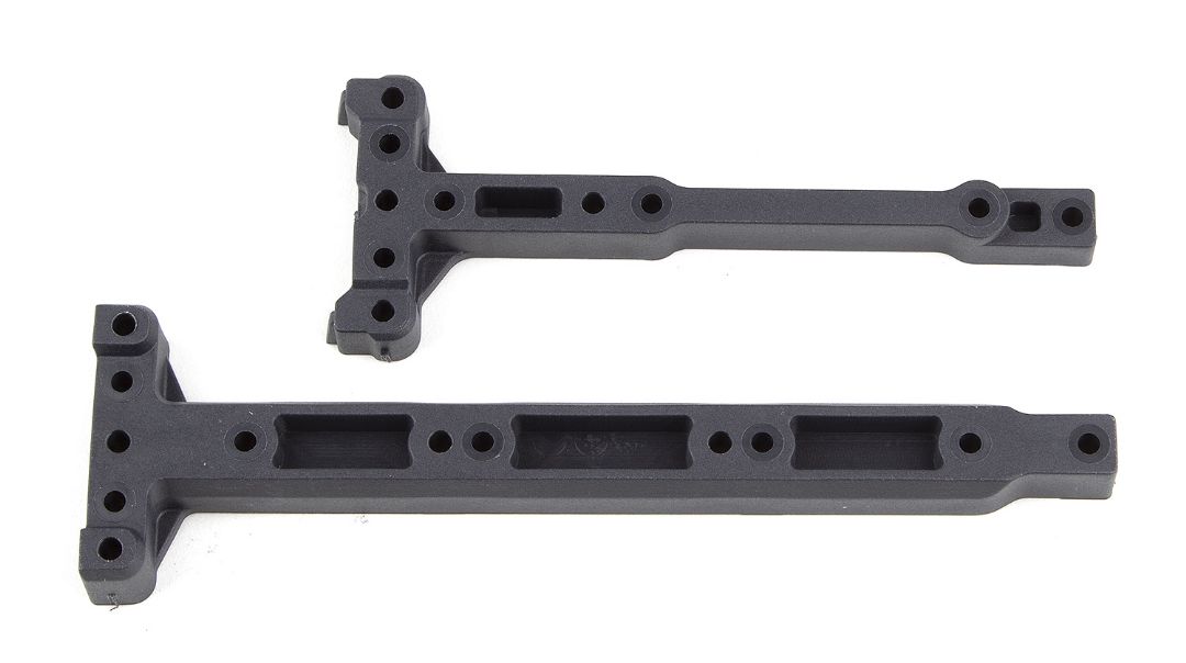 Team Associated RC10B74 FT Chassis Braces, carbon fiber