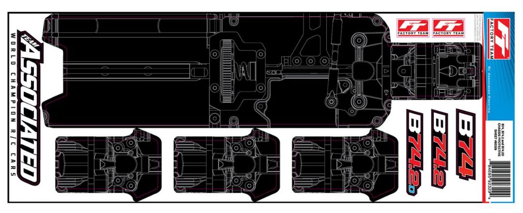 Team Associated RC10B74.2 Chassis Proctective Sheet