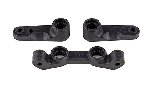 Team Associated RC10B7 FT Steering Bellcrank / Rack Set, carbon