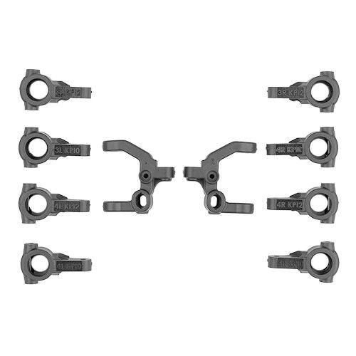 Team Associated RC10B7.1 FT Caster/Steering Block Set, Carbon