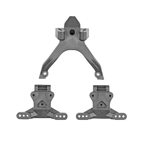 Team Associated RC10B7.1 FT Top Plate/Ballstud Mounts, Carbon