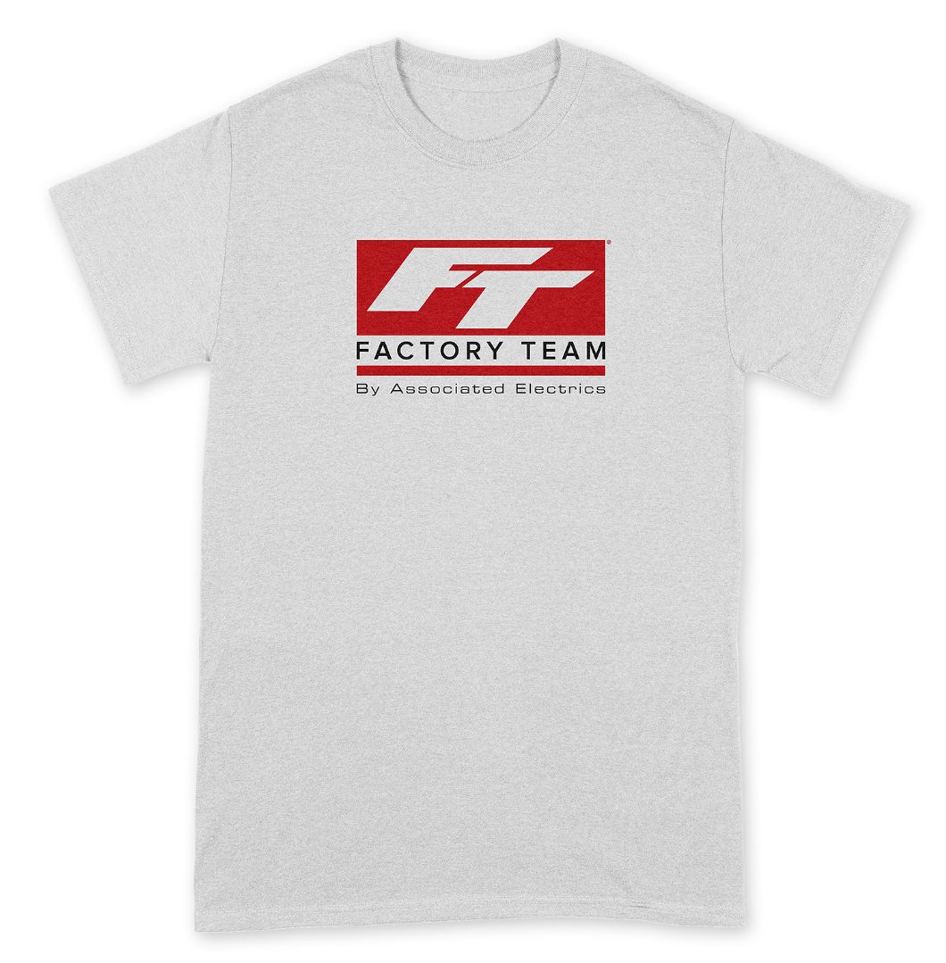 Team Associated Factory Team T-shirt, white, 2XL - Click Image to Close