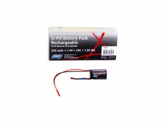 STRIKE Battery, 7,4V 250 mAh, 20C, 1,85Wh, LI-PO