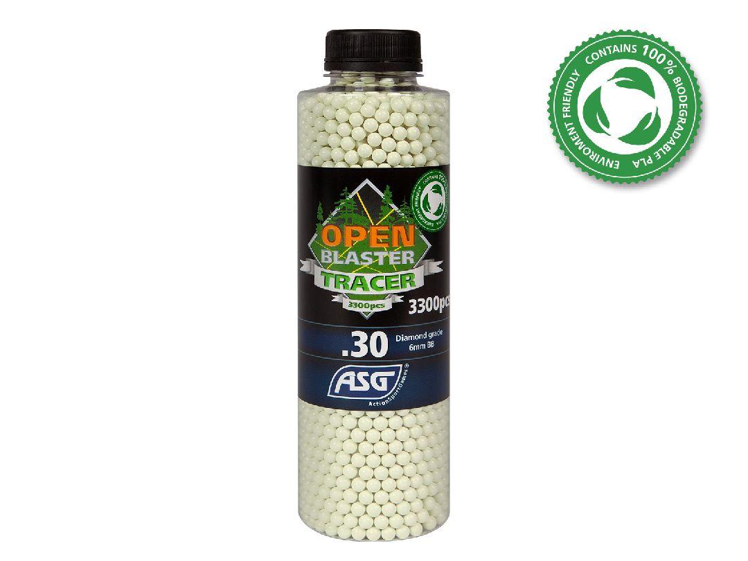 ASG Open Blaster Tracer BB's .30g (3300 ct) - Green