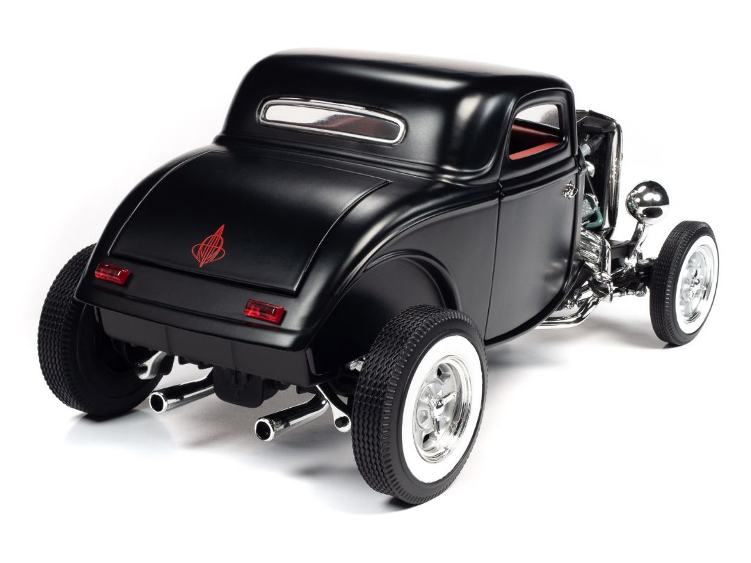 Auto World 1/18 1934 Ford 3 Window Coupe High Boy Hot Rod - Blk - Click Image to Close