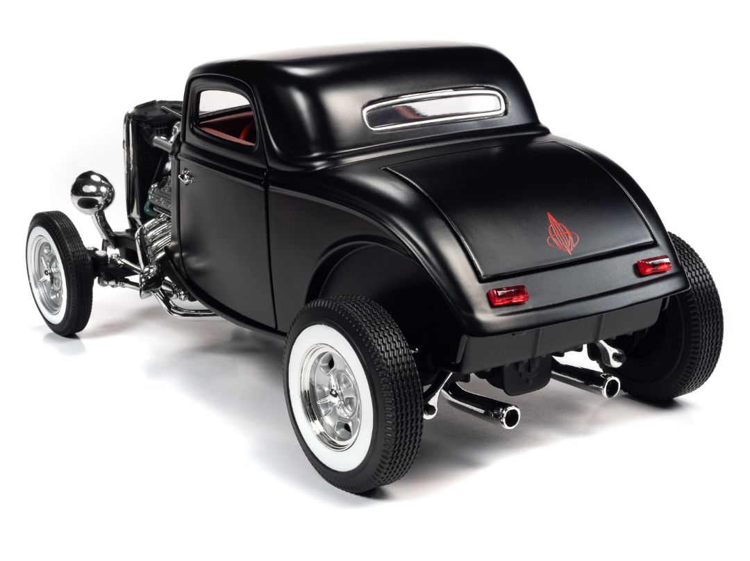 Auto World 1/18 1934 Ford 3 Window Coupe High Boy Hot Rod - Blk - Click Image to Close