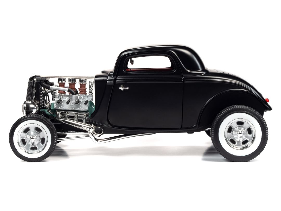 Auto World 1/18 1934 Ford 3 Window Coupe High Boy Hot Rod - Blk