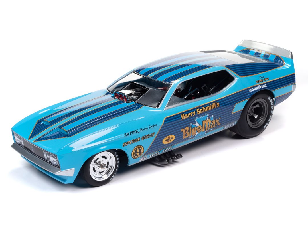 Auto World 1/18 Blue Max 1973 Ford Mustang Funny Car - Blue