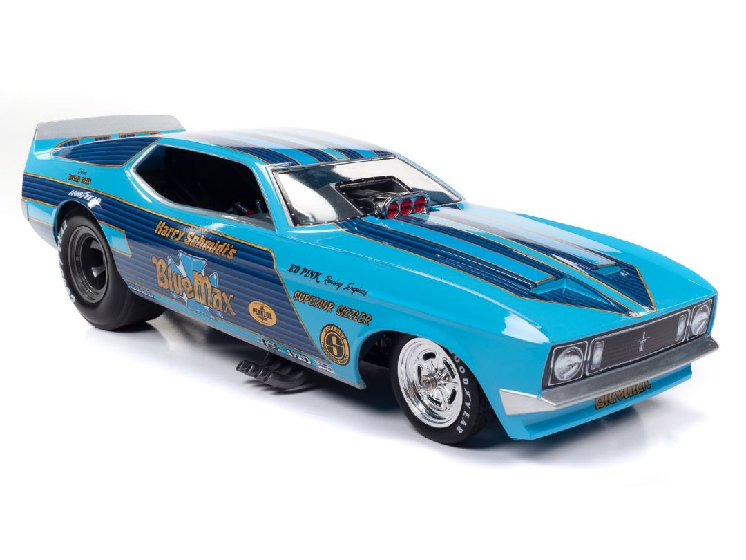 Auto World 1/18 Blue Max 1973 Ford Mustang Funny Car - Blue