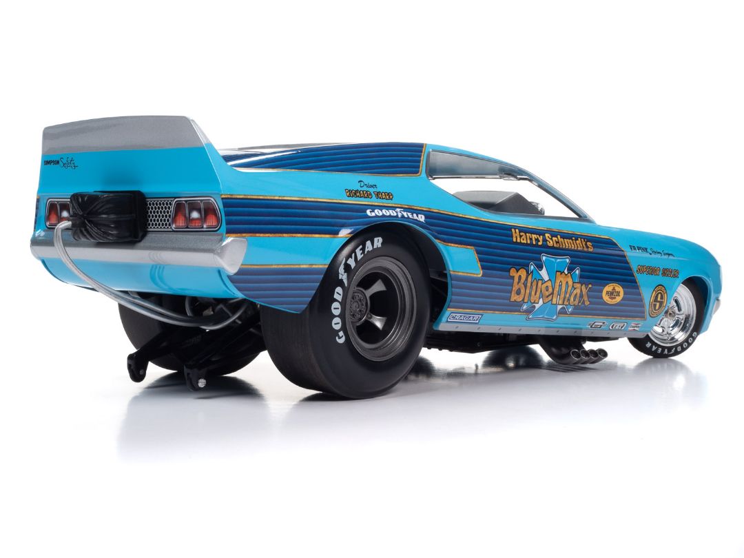 Auto World 1/18 Blue Max 1973 Ford Mustang Funny Car - Blue