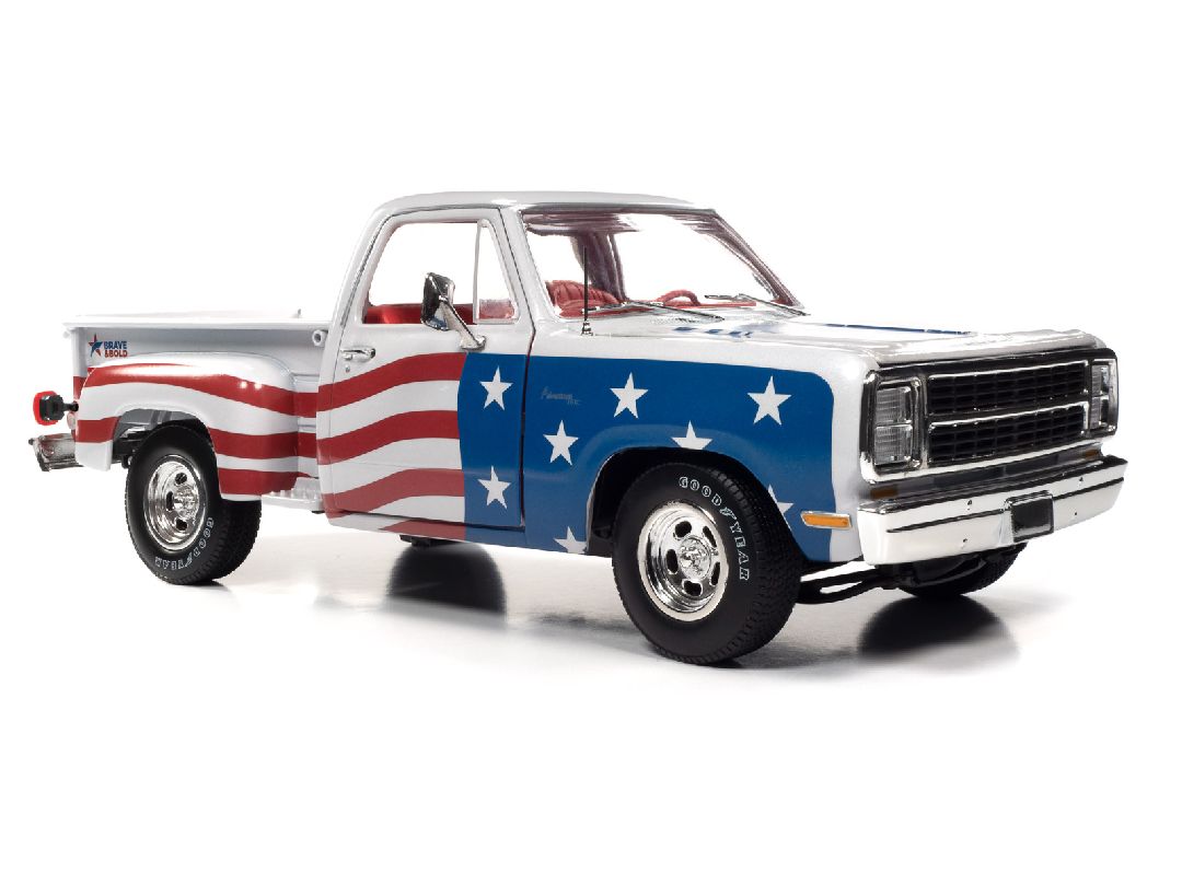 Auto World 1/18 1980 Dodge Stepside Patriotic Pickup