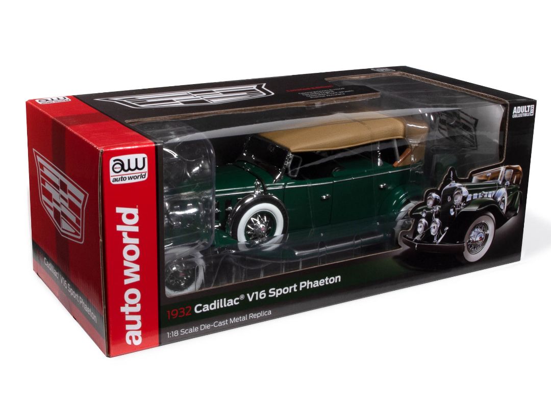 Auto World 1/18 1932 Cadillac V16 Phaeton - Dark Green